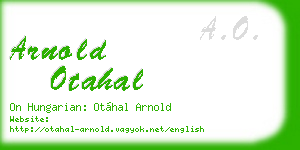 arnold otahal business card